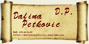 Dafina Petković vizit kartica